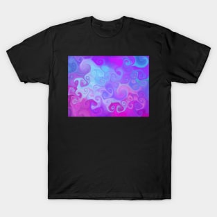 Pink/blue/purple swirls T-Shirt